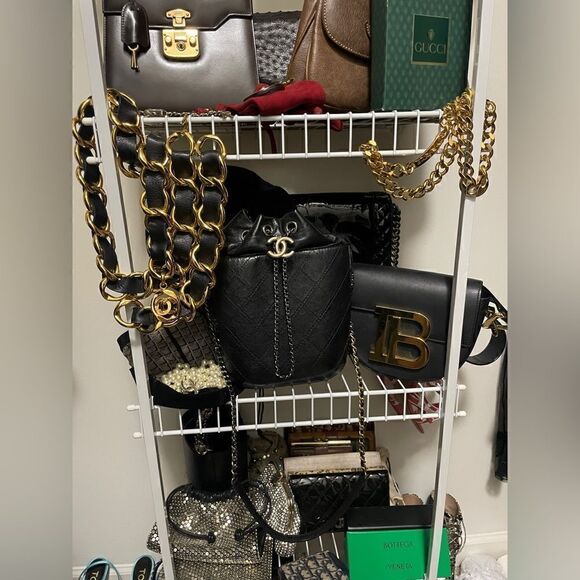 ❤️SOLD❤️CHANEL Gabrielle Medium Purse/ Crossbody Bag in Quilted Black Caviar - Picture 15 of 16